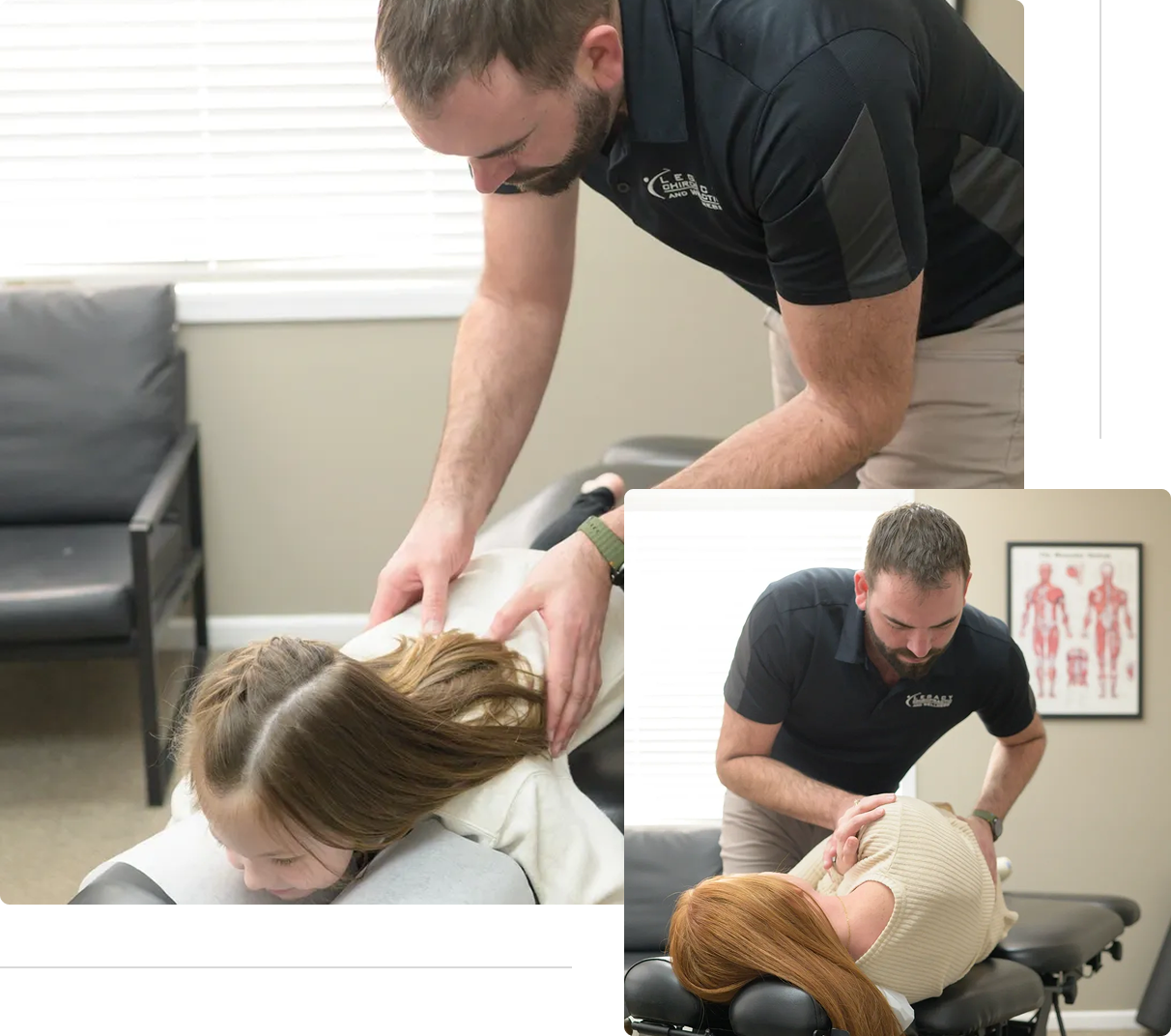 img 7 (3) Chiropractor adjusting patient's neck and back.